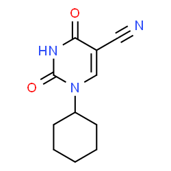 ChemSpider 2D Image | 1-Cyclohexyl-2,4-dioxo-1,2,3,4-tetrahydro-5-pyrimidinecarbonitrile | C11H13N3O2