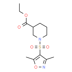 ChemSpider 2D Image | ethyl 1-[(3,5-dimethyl-4-isoxazolyl)sulfonyl]-3-piperidinecarboxylate | C13H20N2O5S