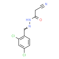 ChemSpider 2D Image | 2-Cyano-N'-(2,4-dichlorobenzylidene)acetohydrazide | C10H7Cl2N3O