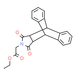 ChemSpider 2D Image | Ethyl (16,18-dioxo-17-azapentacyclo[6.6.5.0~2,7~.0~9,14~.0~15,19~]nonadeca-2,4,6,9,11,13-hexaen-17-yl)acetate | C22H19NO4
