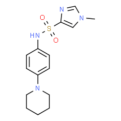 ChemSpider 2D Image | 1-methyl-N-(4-piperidinophenyl)-1H-imidazole-4-sulfonamide | C15H20N4O2S