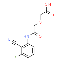 ChemSpider 2D Image | 2-[2-(2-cyano-3-fluoroanilino)-2-oxoethoxy]acetic acid | C11H9FN2O4