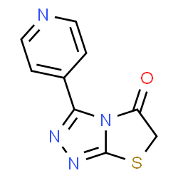 ChemSpider 2D Image | 3-(4-Pyridinyl)[1,3]thiazolo[2,3-c][1,2,4]triazol-5(6H)-one | C9H6N4OS