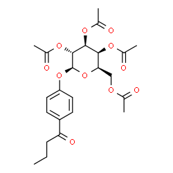 ChemSpider 2D Image | 4-Butyrylphenyl 2,3,4,6-tetra-O-acetyl-beta-D-galactopyranoside | C24H30O11