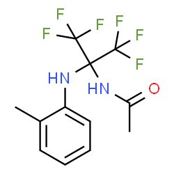 ChemSpider 2D Image | N1-[2,2,2-trifluoro-1-(2-toluidino)-1-(trifluoromethyl)ethyl]acetamide | C12H12F6N2O