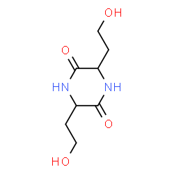 ChemSpider 2D Image | 3,6-di(2-hydroxyethyl)piperazine-2,5-dione | C8H14N2O4