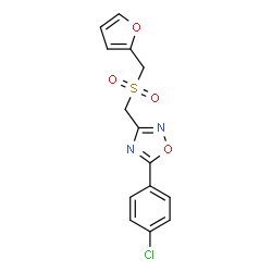 ChemSpider 2D Image | 5-(4-Chlorophenyl)-3-{[(2-furylmethyl)sulfonyl]methyl}-1,2,4-oxadiazole | C14H11ClN2O4S