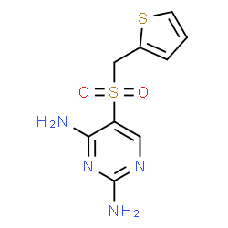 ChemSpider 2D Image | 5-[(2-Thienylmethyl)sulfonyl]-2,4-pyrimidinediamine | C9H10N4O2S2