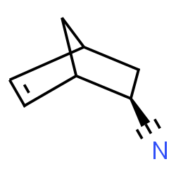 ChemSpider 2D Image | (2R)-Bicyclo[2.2.1]hept-5-ene-2-carbonitrile | C8H9N
