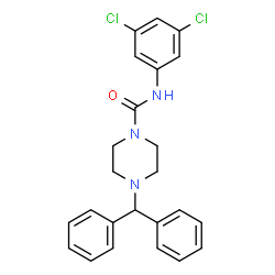 ChemSpider 2D Image | N1-(3,5-dichlorophenyl)-4-benzhydrylpiperazine-1-carboxamide | C24H23Cl2N3O