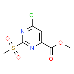 ChemSpider 2D Image | Methyl 6-chloro-2-(methylsulfonyl)-4-pyrimidinecarboxylate | C7H7ClN2O4S