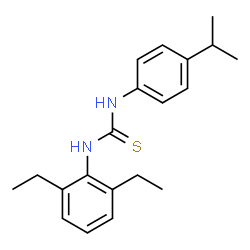 ChemSpider 2D Image | 1-(2,6-Diethylphenyl)-3-(4-isopropylphenyl)thiourea | C20H26N2S