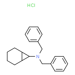 ChemSpider 2D Image | N,N-Dibenzylbicyclo[4.1.0]heptan-7-amine hydrochloride (1:1) | C21H26ClN