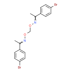 ChemSpider 2D Image | N,N'-[Methylenebis(oxy)]bis[1-(4-bromophenyl)ethanimine] | C17H16Br2N2O2