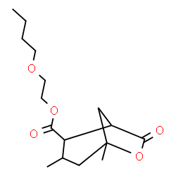 ChemSpider 2D Image | 2-Butoxyethyl 3,5-dimethyl-7-oxo-6-oxabicyclo[3.2.1]octane-2-carboxylate | C16H26O5