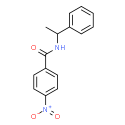 ChemSpider 2D Image | 4-Nitro-N-(1-phenylethyl)benzamide | C15H14N2O3