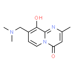 ChemSpider 2D Image | 8-[(Dimethylamino)methyl]-9-hydroxy-2-methyl-4H-pyrido[1,2-a]pyrimidin-4-one | C12H15N3O2