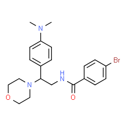 ChemSpider 2D Image | 4-Bromo-N-{2-[4-(dimethylamino)phenyl]-2-(4-morpholinyl)ethyl}benzamide | C21H26BrN3O2