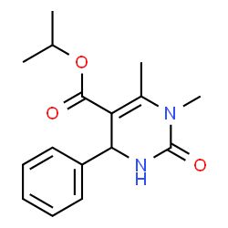 ChemSpider 2D Image | Isopropyl 1,6-dimethyl-2-oxo-4-phenyl-1,2,3,4-tetrahydro-5-pyrimidinecarboxylate | C16H20N2O3