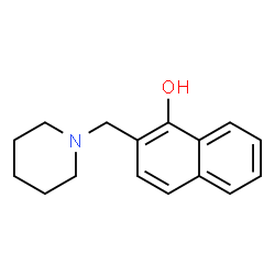 ChemSpider 2D Image | 2-(Piperidinomethyl)-1-naphthol | C16H19NO