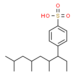 ChemSpider 2D Image | 4-(4,6,8-Trimethyl-3-nonanyl)benzenesulfonic acid | C18H30O3S