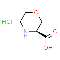 ChemSpider 2D Image | (S)-Morpholine-3-carboxylic acid hydrochloride | C5H10ClNO3