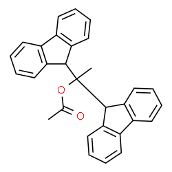ChemSpider 2D Image | 1,1-Di(9H-fluoren-9-yl)ethyl acetate | C30H24O2