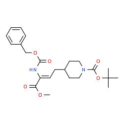 ChemSpider 2D Image | (Z)-1-Boc-4-(3-Cbz-Amino-3-methoxycarbonylallyl)piperidine | C23H32N2O6