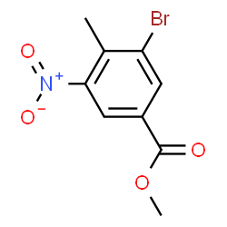 ChemSpider 2D Image | Methyl 3-bromo-4-methyl-5-nitrobenzoate | C9H8BrNO4