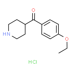 ChemSpider 2D Image | 4-(4-ETHOXYBENZOYL)PIPERIDINE HYDROCHLORIDE | C14H20ClNO2