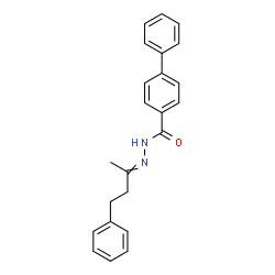 ChemSpider 2D Image | N'-(4-Phenyl-2-butanylidene)-4-biphenylcarbohydrazide | C23H22N2O