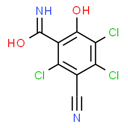 ChemSpider 2D Image | 2,4,5-Trichloro-3-cyano-6-hydroxybenzamide | C8H3Cl3N2O2