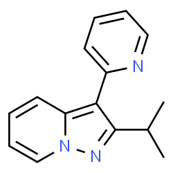 ChemSpider 2D Image | 2-Isopropyl-3-(2-pyridinyl)pyrazolo[1,5-a]pyridine | C15H15N3