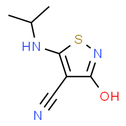 ChemSpider 2D Image | 3-hydroxy-5-(propan-2-ylamino)-1,2-thiazole-4-carbonitrile | C7H9N3OS