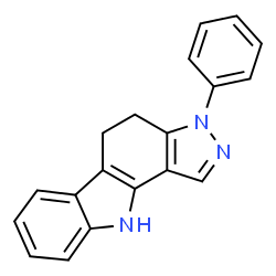 ChemSpider 2D Image | 3,4,5,10-Tetrahydro-3-phenylpyrazolo[4,3-a]carbazole | C19H15N3