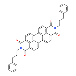 ChemSpider 2D Image | 2,9-Bis(3-phenylpropyl)isoquinolino[4',5',6':6,5,10]anthra[2,1,9-def]isoquinoline-1,3,8,10(2H,9H)-tetrone | C42H30N2O4