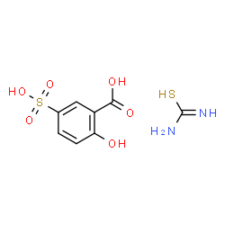 ChemSpider 2D Image | 2-Hydroxy-5-sulfobenzoic acid - thiourea (1:1) | C8H10N2O6S2
