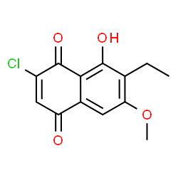ChemSpider 2D Image | 2-Chloro-7-ethyl-8-hydroxy-6-methoxy-1,4-naphthoquinone | C13H11ClO4