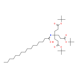 ChemSpider 2D Image | Bis(2-methyl-2-propanyl) 4-{3-[(2-methyl-2-propanyl)oxy]-3-oxopropyl}-4-(palmitoylamino)heptanedioate | C38H71NO7