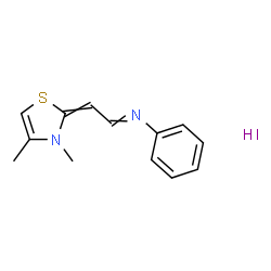 ChemSpider 2D Image | 2-(3,4-Dimethyl-1,3-thiazol-2(3H)-ylidene)-N-phenylethanimine hydroiodide (1:1) | C13H15IN2S