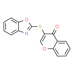 ChemSpider 2D Image | 3-(1,3-Benzoxazol-2-ylsulfanyl)-4H-chromen-4-one | C16H9NO3S