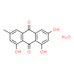 ChemSpider 2D Image | 1,3,8-Trihydroxy-6-methyl-9,10-anthraquinone hydrate (1:1) | C15H12O6
