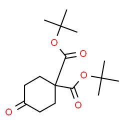 ChemSpider 2D Image | ditert-butyl 4-oxocyclohexane-1,1-dicarboxylate | C16H26O5