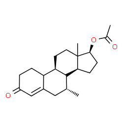 ChemSpider 2D Image | (7alpha,8xi,10xi,13xi,17beta)-7-Methyl-3-oxoestr-4-en-17-yl acetate | C21H30O3