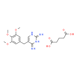 ChemSpider 2D Image | Pentanedioic acid - 5-(3,4,5-trimethoxybenzyl)-2,4-pyrimidinediamine (1:1) | C19H26N4O7