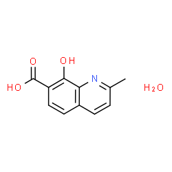 ChemSpider 2D Image | 8-Hydroxy-2-methylquinoline-7-carboxylic acid hydrate | C11H11NO4