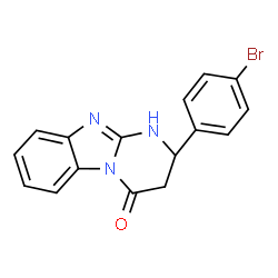 ChemSpider 2D Image | 2-(4-bromophenyl)-1,2-dihydropyrimido(1,2-a)benzimidazol-4(3H)-one | C16H12BrN3O