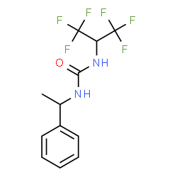 ChemSpider 2D Image | 1-(1,1,1,3,3,3-Hexafluoro-2-propanyl)-3-(1-phenylethyl)urea | C12H12F6N2O
