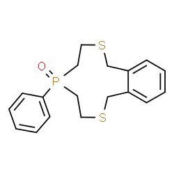 ChemSpider 2D Image | 5-Phenyl-1,4,5,6,7,9-hexahydro-3H-2,8,5-benzodithiaphosphacycloundecine 5-oxide | C18H21OPS2