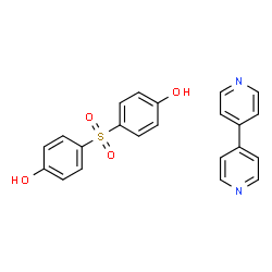 ChemSpider 2D Image | 4,4'-Sulfonyldiphenol - 4,4'-bipyridine (1:1) | C22H18N2O4S